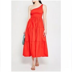 OPT coral red dress 100% cotton